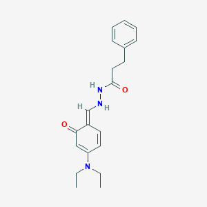 N'-[(E)-[4-(diethylamino)-6-oxocyclohexa-2,4-dien-1-ylidene]methyl]-3-phenylpropanehydrazide