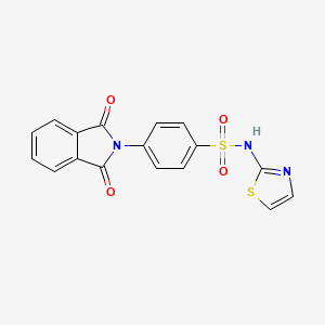 molecular formula C17H11N3O4S2 B3262923 4-(1,3-dioxo-1,3-dihydro-2H-isoindol-2-yl)-N-(1,3-thiazol-2-yl)benzenesulfonamide CAS No. 36340-59-7