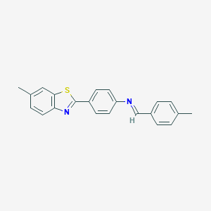 molecular formula C22H18N2S B326293 4-(6-methyl-1,3-benzothiazol-2-yl)-N-(4-methylbenzylidene)aniline 