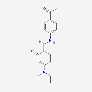 (6E)-6-[(4-acetylanilino)methylidene]-3-(diethylamino)cyclohexa-2,4-dien-1-one