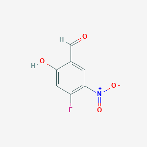 molecular formula C7H4FNO4 B3262943 4-Fluoro-2-hydroxy-5-nitrobenzaldehyde CAS No. 364-80-7