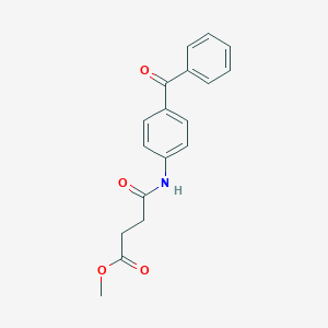 molecular formula C18H17NO4 B326295 Methyl 4-(4-benzoylanilino)-4-oxobutanoate 