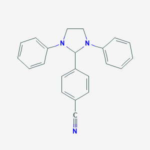 molecular formula C22H19N3 B326298 4-(1,3-Diphenylimidazolidin-2-yl)benzonitrile 