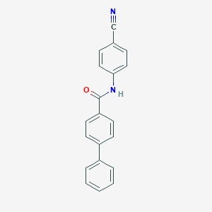 molecular formula C20H14N2O B326299 N-(4-cyanophenyl)-4-biphenylcarboxamide 