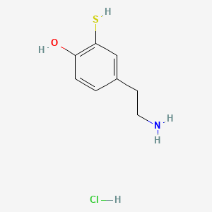 molecular formula C8H12ClNOS B3262994 3-巯基酪胺盐酸盐 CAS No. 36504-84-4