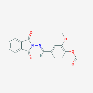 4-{(E)-[(1,3-dioxo-1,3-dihydro-2H-isoindol-2-yl)imino]methyl}-2-methoxyphenyl acetate