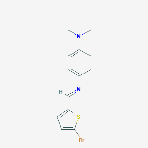 molecular formula C15H17BrN2S B326301 N-[(5-bromo-2-thienyl)methylene]-N-[4-(diethylamino)phenyl]amine 