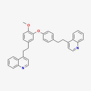 molecular formula C35H30N2O2 B3263012 4-[2-[4-[2-Methoxy-5-[2-(4-quinolyl)ethyl]phenoxy]phenyl]ethyl]quinoline CAS No. 365542-46-7