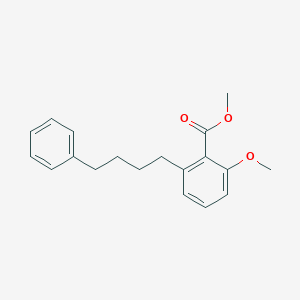 molecular formula C19H22O3 B3263034 2-Methoxy-6-(4-phenyl-butyl)-benzoic acid methyl ester CAS No. 365543-07-3