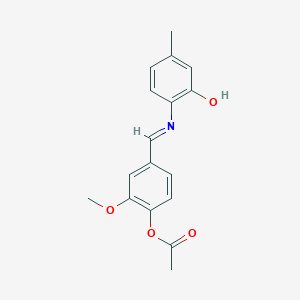 4-{[(2-Hydroxy-4-methylphenyl)imino]methyl}-2-methoxyphenyl acetate