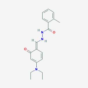 N'-[(E)-[4-(diethylamino)-6-oxocyclohexa-2,4-dien-1-ylidene]methyl]-2-methylbenzohydrazide