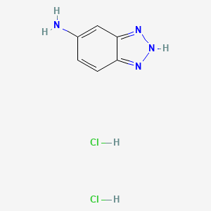 molecular formula C6H8Cl2N4 B3263083 5-Aminobenzotriazole dihydrochloride CAS No. 3663-27-2