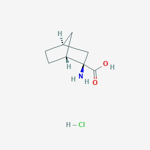 molecular formula C8H14ClNO2 B3263090 (1R,2R,4S)-2-aminobicyclo[2.2.1]heptane-2-carboxylic acid hydrochloride CAS No. 366452-35-9