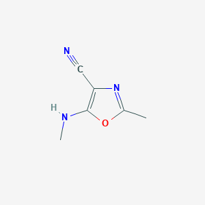 molecular formula C6H7N3O B3263096 2-Methyl-5-(methylamino)-1,3-oxazole-4-carbonitrile CAS No. 36663-17-9
