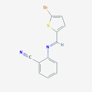 Benzonitrile, 2-(5-bromo-2-thenylidenamino)-