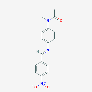 molecular formula C16H15N3O3 B326311 N-methyl-N-{4-[(4-nitrobenzylidene)amino]phenyl}acetamide 