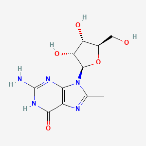 molecular formula C11H15N5O5 B3263120 8-甲基鸟苷 CAS No. 36799-17-4