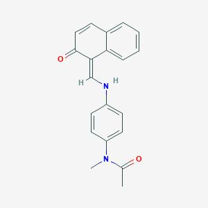 molecular formula C20H18N2O2 B326315 N-methyl-N-[4-[[(E)-(2-oxonaphthalen-1-ylidene)methyl]amino]phenyl]acetamide 