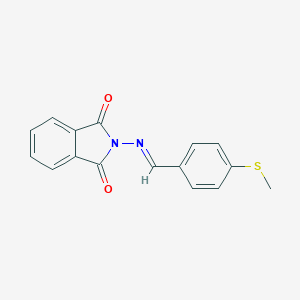 molecular formula C16H12N2O2S B326317 2-{[4-(methylsulfanyl)benzylidene]amino}-1H-isoindole-1,3(2H)-dione 