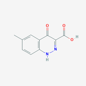 molecular formula C10H8N2O3 B3263202 6-Methyl-4-oxo-1,4-dihydrocinnoline-3-carboxylic acid CAS No. 36991-41-0
