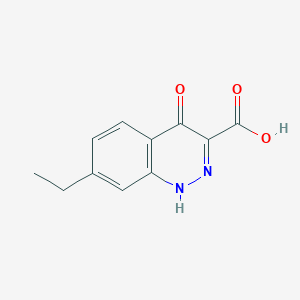 molecular formula C11H10N2O3 B3263205 7-Ethyl-4-oxo-1,4-dihydrocinnoline-3-carboxylic acid CAS No. 36991-43-2