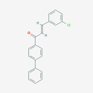 molecular formula C21H15ClO B326321 Chalcone, 3-chloro-4'-phenyl- CAS No. 13662-61-8