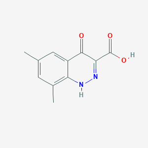 molecular formula C11H10N2O3 B3263216 6,8-Dimethyl-4-oxo-1,4-dihydrocinnoline-3-carboxylic acid CAS No. 36991-59-0