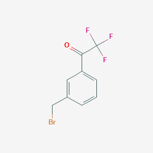 molecular formula C9H6BrF3O B3263226 1-[3-(Bromomethyl)phenyl]-2,2,2-trifluoroethan-1-one CAS No. 370104-05-5