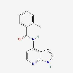 molecular formula C15H13N3O B3263246 Benzamide, 2-methyl-N-1H-pyrrolo[2,3-B]pyridin-4-YL- CAS No. 370589-66-5