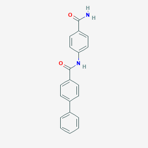 molecular formula C20H16N2O2 B326325 N-[4-(aminocarbonyl)phenyl]-4-biphenylcarboxamide 