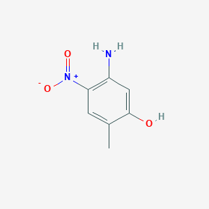 molecular formula C7H8N2O3 B3263250 5-Amino-2-methyl-4-nitrophenol CAS No. 37066-92-5