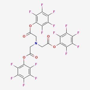 molecular formula C24H6F15NO6 B3263299 (Bis-pentafluorophenyloxycarbonylmethyl-amino)-acetic acid pentafluorophenyl ester CAS No. 371162-00-4