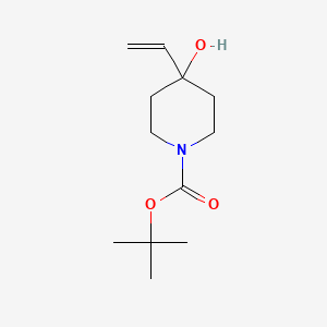 molecular formula C12H21NO3 B3263308 Tert-butyl 4-hydroxy-4-vinylpiperidine-1-carboxylate CAS No. 371975-46-1