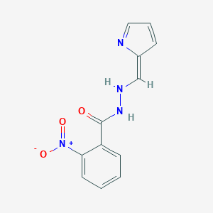 molecular formula C12H10N4O3 B326333 2-nitro-N'-[(Z)-pyrrol-2-ylidenemethyl]benzohydrazide 