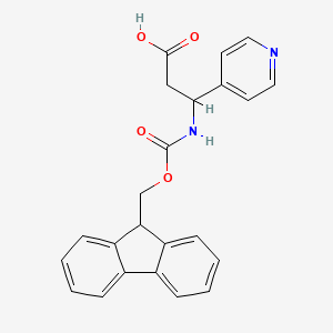 molecular formula C23H20N2O4 B3263335 3-(9H-芴-9-基甲氧羰基氨基)-3-吡啶-4-基丙酸 CAS No. 372144-23-5