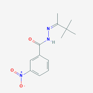 molecular formula C13H17N3O3 B326334 N'-[(2Z)-3,3-dimethylbutan-2-ylidene]-3-nitrobenzohydrazide 