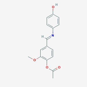 4-{[(4-Hydroxyphenyl)imino]methyl}-2-methoxyphenyl acetate