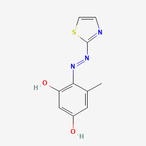 molecular formula C10H9N3O2S B3263420 5-甲基-4-(2-噻唑基偶氮)间苯二酚 CAS No. 37422-56-3