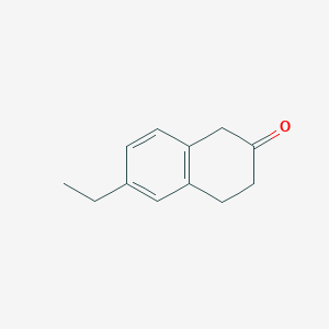 molecular formula C12H14O B3263422 6-ethyl-3,4-dihydro-1H-naphthalen-2-one CAS No. 37436-25-2