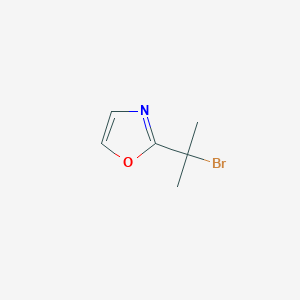 molecular formula C6H8BrNO B3263433 Oxazole, 2-(1-bromo-1-methylethyl)- CAS No. 374553-33-0