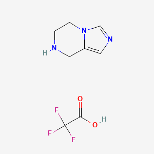 molecular formula C8H10F3N3O2 B3263457 5,6,7,8-Tetrahydroimidazo[1,5-a]pyrazine 2,2,2-trifluoroacetate CAS No. 374795-77-4