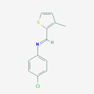 4-chloro-N-[(E)-(3-methylthiophen-2-yl)methylidene]aniline