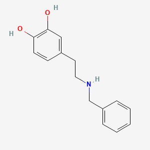 molecular formula C15H17NO2 B3263473 4-(2-(Benzylamino)ethyl)benzene-1,2-diol CAS No. 37491-72-8