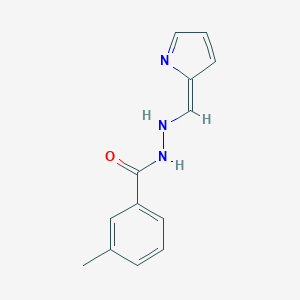 molecular formula C13H13N3O B326350 3-methyl-N'-[(Z)-pyrrol-2-ylidenemethyl]benzohydrazide 