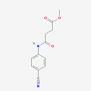 molecular formula C12H12N2O3 B326351 Methyl 4-(4-cyanoanilino)-4-oxobutanoate 