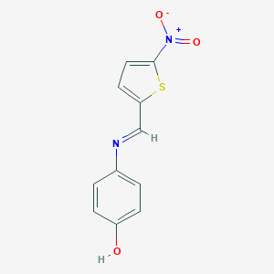 molecular formula C11H8N2O3S B326354 4-[(5-Nitrothiophen-2-yl)methylideneamino]phenol CAS No. 956-78-5