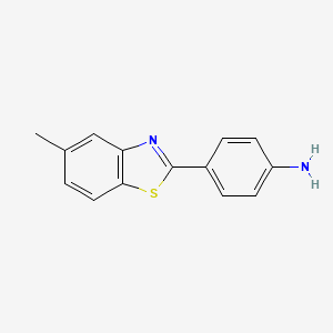 molecular formula C14H12N2S B3263545 4-(5-Methyl-1,3-benzothiazol-2-yl)aniline CAS No. 37615-72-8