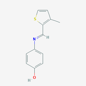 4-[(3-Methylthiophen-2-yl)methylideneamino]phenol