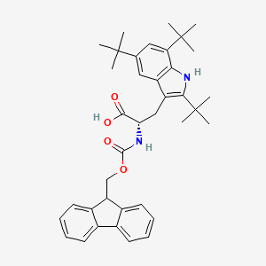 molecular formula C38H46N2O4 B3263582 Fmoc-L-2,5,7-tri-tert-butyl-tryptophan CAS No. 376592-37-9