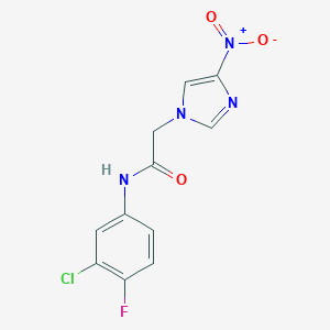 N-(3-Chloro-4-fluoro-phenyl)-2-(4-nitro-imidazol-1-yl)-acetamide